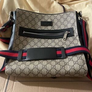 Gucci Beige and Black Men's Crossbody Bag